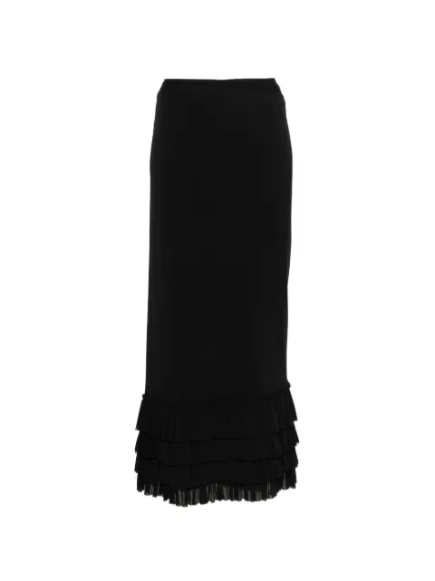 Jean Paul Gaultier Pre-Owned 2000s ruffled midi skirt Black JG350CGG