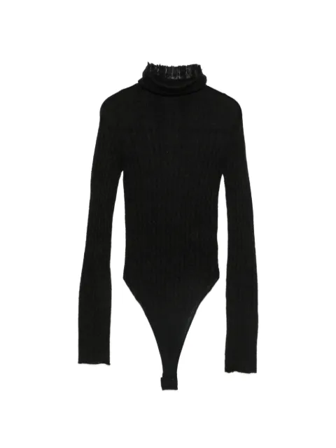Haikure Margie cable-knit bodysuit Black HEW07124MC080PX