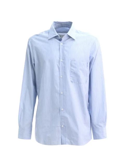 Maison Margiela pinstripe-pattern patch-pocket shirt Blue S50DT0081M35722