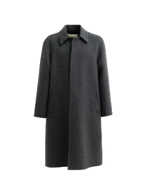 Valentino Garavani raglan-sleeve single-breasted coat Grey VCAK78BK1