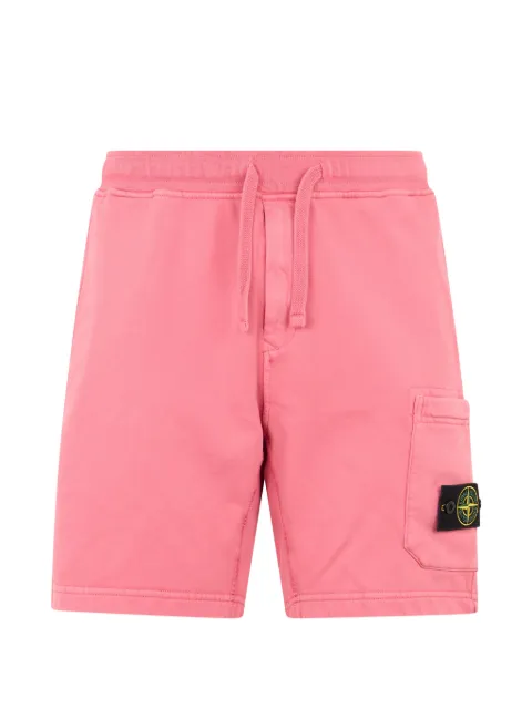 Stone Island 6200011 organic cotton fleece jogger shorts Pink L2S156200011S0051