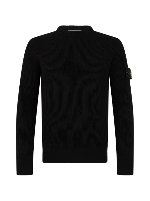 Stone Island 5100053 full rib RWS wool jumper Black 5100053S00C2