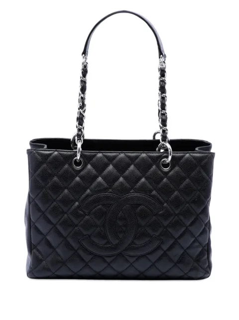 CHANEL Pre-Owned 2009-2010 Caviar Grand Shopping tote bag Black Z5RL064SFZJAF5XD