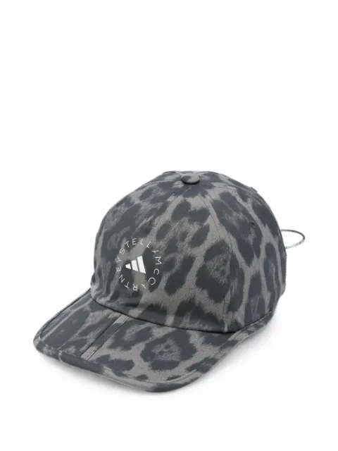 adidas by Stella McCartney leopard-pattern logo-print baseball cap Grey KS5477