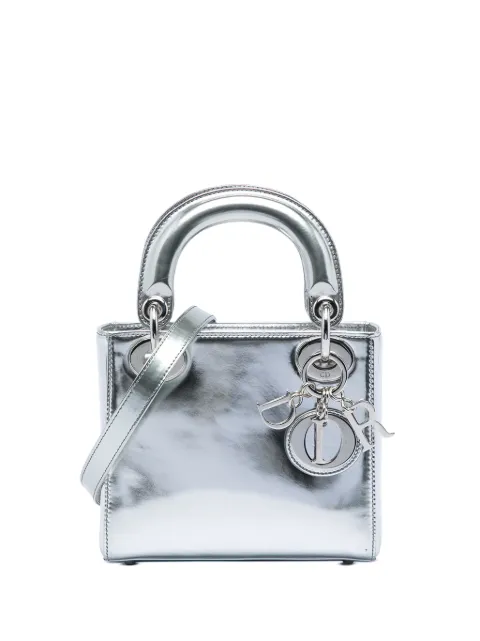 Christian Dior Pre-Owned 2013 Mini Metallic Patent Lady Dior satchel Silver Z4ZYPNZ06RHBVZYG