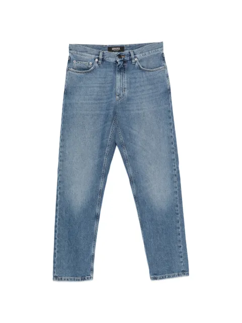 Zegna logo-patch straight-leg jeans Blue UIIK1A4508E004