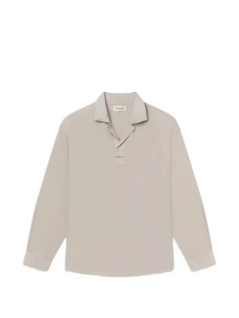 FRAME long-sleeve polo shirt Neutrals ME26WSH021DSBG