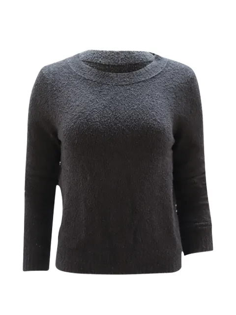 Vince boucle navy blue cotton sweater Blue NAPPUGBCL099885W