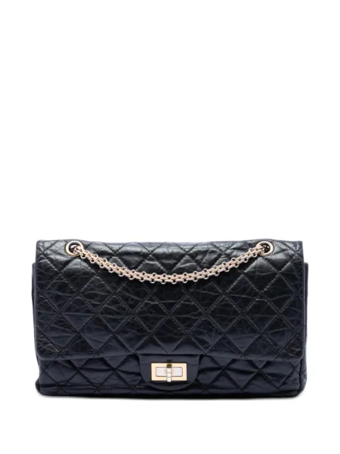 CHANEL Pre-Owned 2011 Quilted Aged Calfskin Reissue 2.55 Double Flap 227 shoulder bag Black VKBQX1FZC24DHTWR
