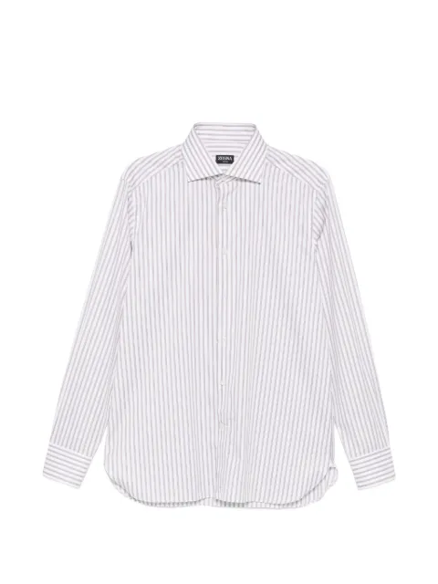 Zegna vertical-stripe long-sleeve shirt White 401516A49MS0BAG