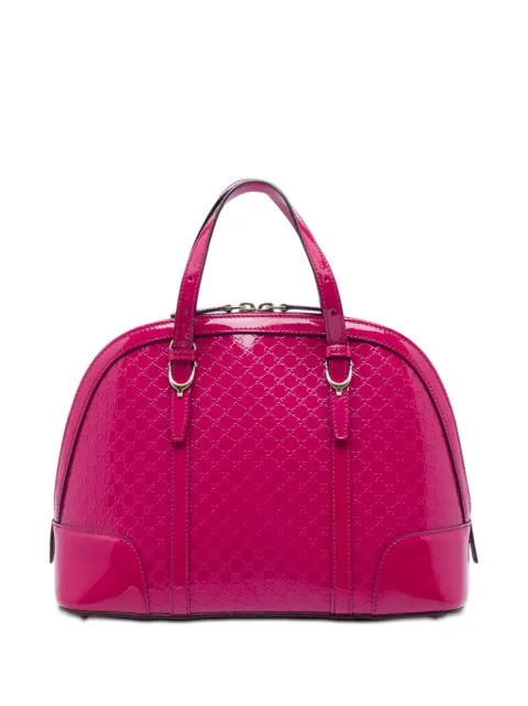 Gucci Pre-Owned 2016-2026 Small Microguccissima Patent Nice Dome satchel Pink E0QR72PBU8PDO63N