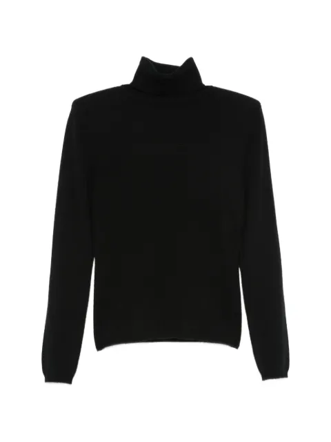 Allude padded-shoulder turtleneck sweater Black 26511195