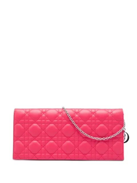 Christian Dior Pre-Owned 2012 Lambskin Cannage Lady Dior Wallet On Chain crossbody bag Pink TPZSVRT2PLTMPQJX