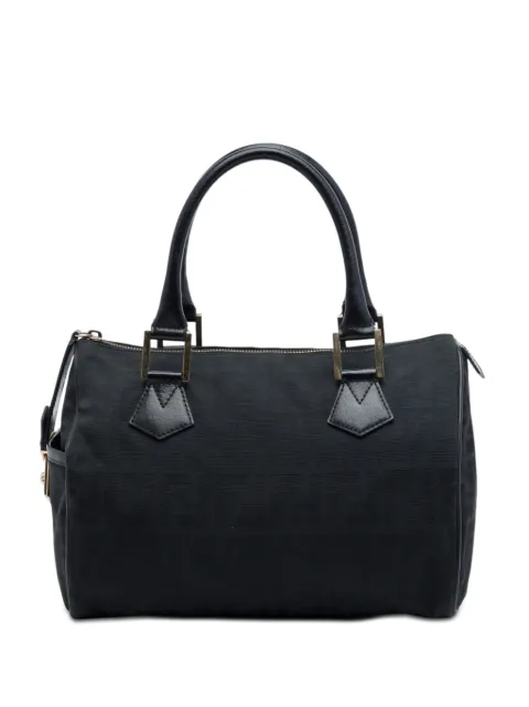 Fendi Pre-Owned 2010-2026 Zucca Canvas boston bag Black DFS5TOOHWVFT665Z