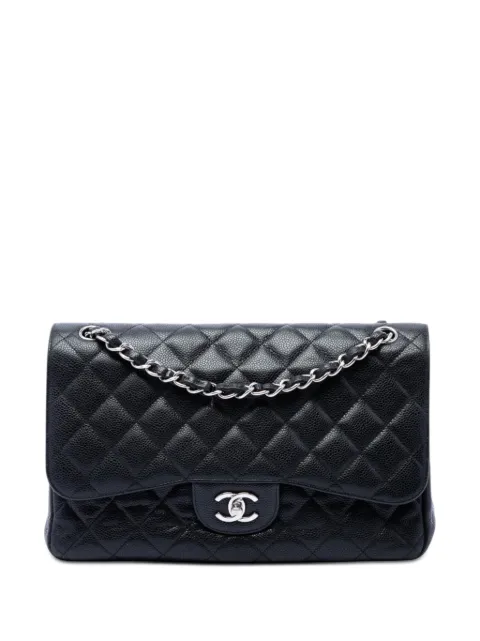 CHANEL Pre-Owned 2011 Jumbo Classic Caviar Double Flap shoulder bag Black BHWAHBL2AQRVTZ39
