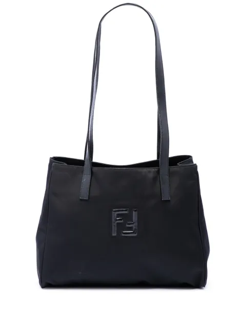 Fendi Pre-Owned 1990-2000 FF Nylon tote bag Black B47T6E4UDLIS58JW