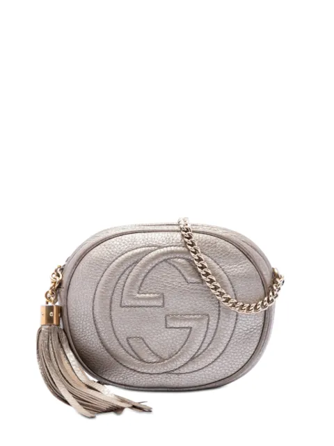 Gucci Pre-Owned 2016-2026 Mini Metallic Pebbled Calfskin Soho Chain crossbody bag Gold TDQOW7I3RVZUYFRD