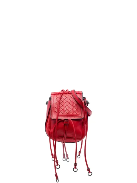 Bottega Veneta Pre-Owned 2012-2026 Nappa Intrecciato Double Sided Flap crossbody bag Red RSN3SWB9P4UOQGOY