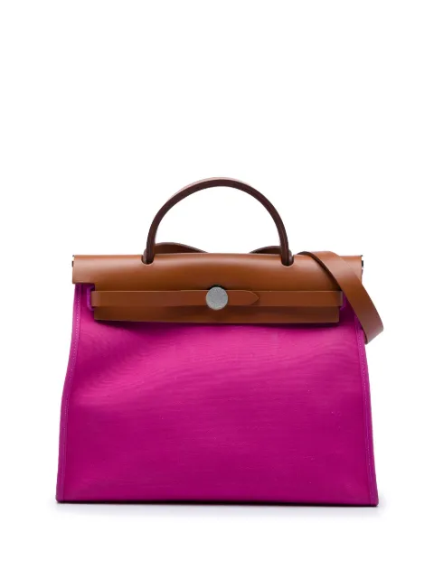 Hermès Pre-Owned 2018 Toile Herbag Zip 31 satchel Pink R5BCZB3TFR1SOSKU