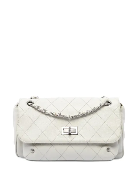 CHANEL Pre-Owned 2008-2009 Quilted Caviar Reissue 2.55 Pocket Flap shoulder bag White R5XGX4NMDV861T3J