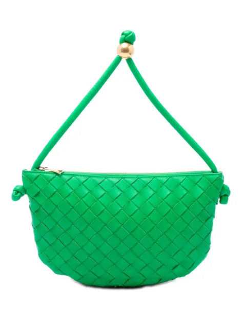 Bottega Veneta Pre-Owned 2012-2026 Small Lambskin Intrecciato Turn Pouch hobo bag Green 90WXPLB9VEGSVUHG