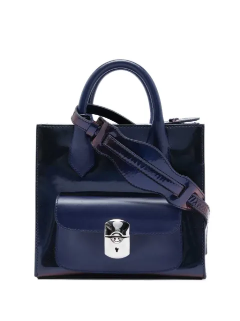Balenciaga Pre-Owned 2015 Mini Patent Padlock All Afternoon satchel Blue NDMGV73LYLTULD4I