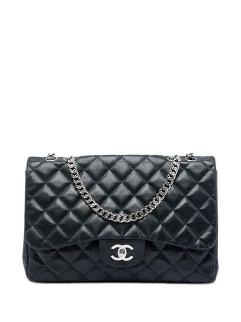 CHANEL Pre-Owned 2006-2008 Jumbo Classic Lambskin Single Flap shoulder bag Black 7W8IV3OEBS91XGJO