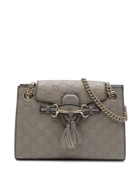 Gucci Pre-Owned 2016-2026 Small Guccissima Emily shoulder bag Grey N3JJ3ZA28WWXHDRS