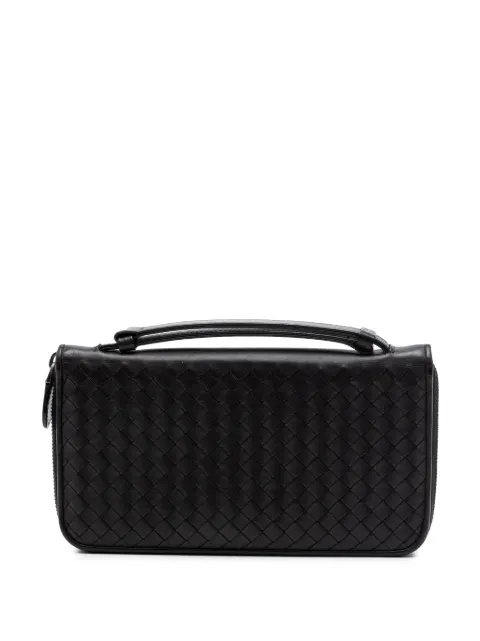 Bottega Veneta Pre-Owned 2012-2026 Nappa Intrecciato VN Travel Organizer Wallet long wallets Black N4H68FPNRW413N04