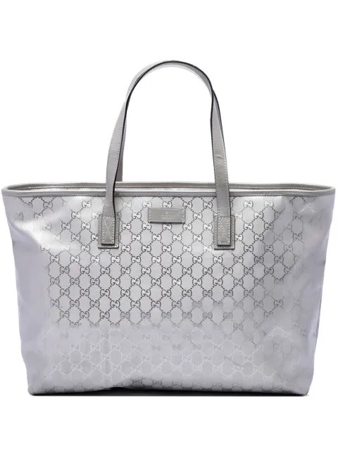 Gucci Pre-Owned 2016-2026 Large GG Imprime tote bag Silver 7GIKAH151KXZU39S