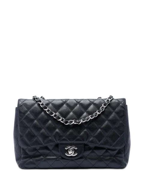 CHANEL Pre-Owned 2014-2015 Jumbo Classic Caviar Single Flap shoulder bag Black 7EXHKXV2FQ5TNGAD