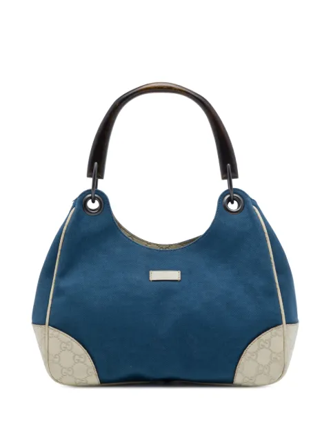 Gucci Pre-Owned 2016-2026 Guccissima Trimmed Canvas Colbert shoulder bag Blue KDDHV59M1VVTHHIQ