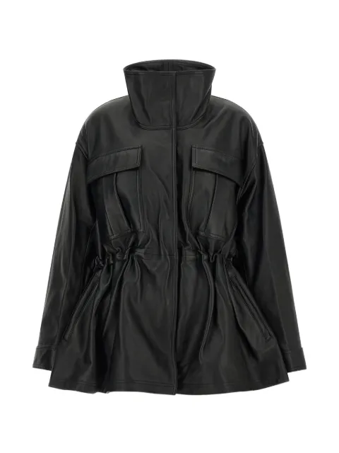 Róhe sculptural-waist leather jacket Black 42011180001