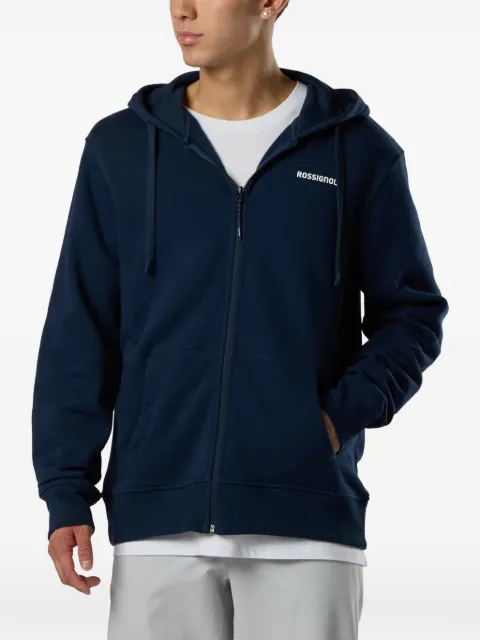Rossignol logo-print zip-up hoodie Blue RLPMS06