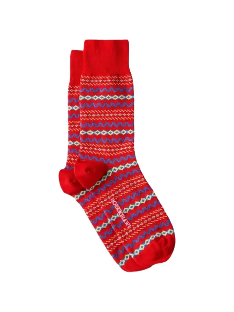 JW Anderson fair isle-knit socks Red KW1502YN0474