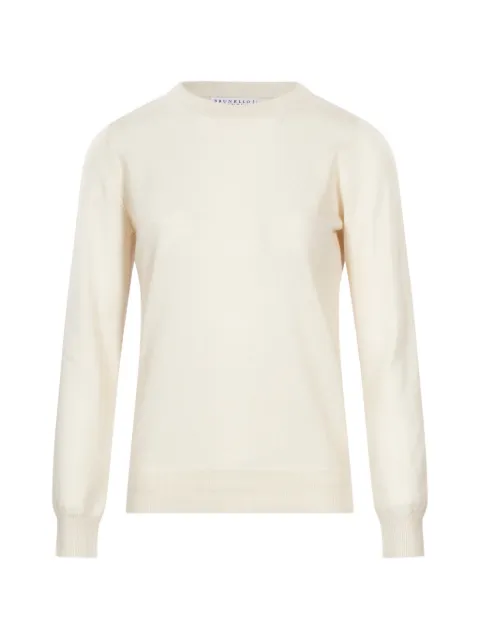 Brunello Cucinelli crew-neck sweater Neutrals M12244400C2832