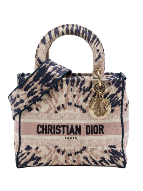 Christian Dior Pre-Owned 2020 Medium Embroidered Canvas Tie Dye Lady D Lite satchel Pink A2VRY80HKQHIJDGE