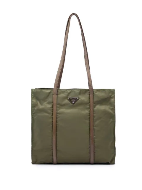 Prada Pre-Owned 2000-2013 Tessuto tote bag Green P5E27EQS3RDC1YA8