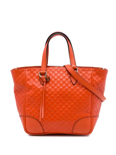 Gucci Pre-Owned 2016-2026 Small Microguccissima Bree satchel Orange OVWF4GK496ISMFCG