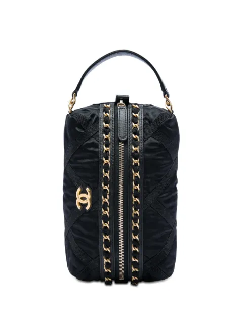 CHANEL Pre-Owned 2021 Nylon Grosgrain Lifestyle pouch Black 9BSDEU3AD313J2H2