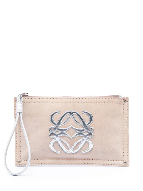 Loewe Pre-Owned 2007 Suede Anagram clutch bag Neutrals MOZ7MWWAWOX9T2VG