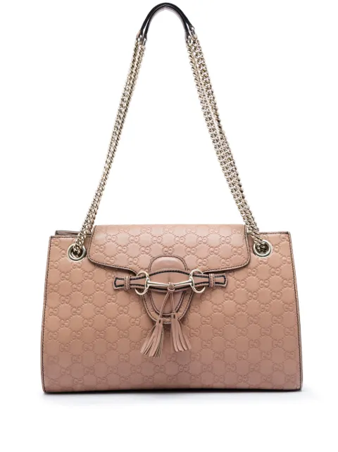 Gucci Pre-Owned 2016-2026 Large Guccissima Emily shoulder bag Brown M8ST8NNFQRIOKTGE