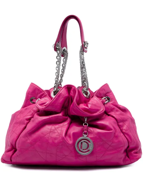 Christian Dior Pre-Owned 2009 Lambskin Cannage Le Trente tote bag Pink KF743M0FTZ40M07Q