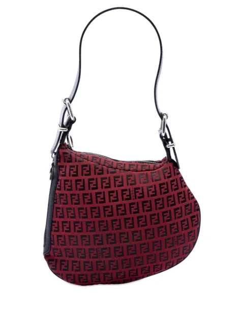 Fendi Pre-Owned 2000-2010 Zucchino Canvas Oyster hobo bag Red 5Z7C8HTTYLLQ4WTJ