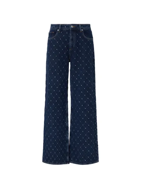 LIU JO matelassé jeans with rhinestones Blue UF6173D037479107