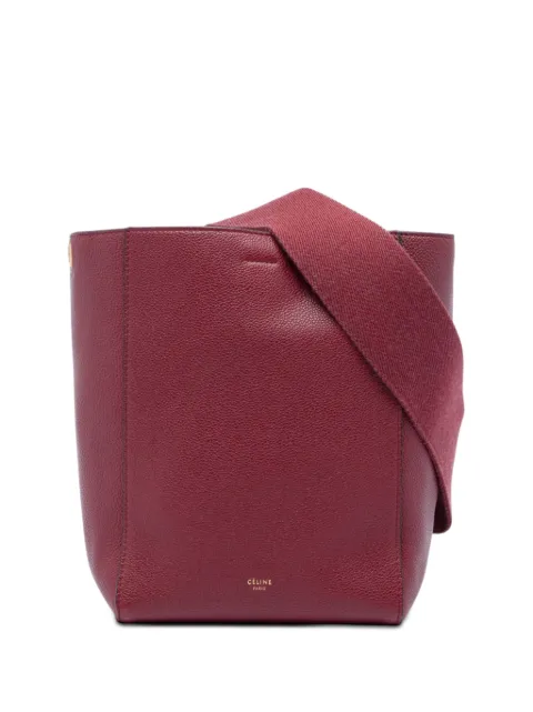 Celine Pre-Owned 2018 Small Leather Seau Sangle bucket bag Red 57WXAZCSOJ61A6UQ