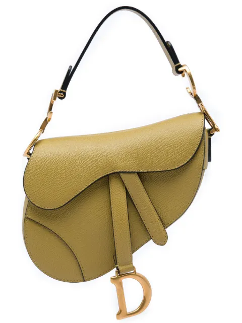 Christian Dior Pre-Owned 2019 Mini Grained Calfskin Saddle Bag satchel Green IM4T3CNHIBSKCLGY
