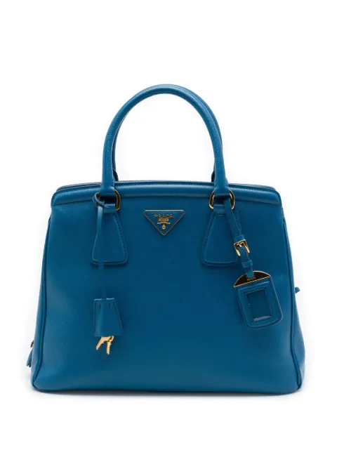 Prada Pre-Owned 2021-2026 Saffiano Lux Parabole tote bag Blue IQ81G76FDH80EFOG