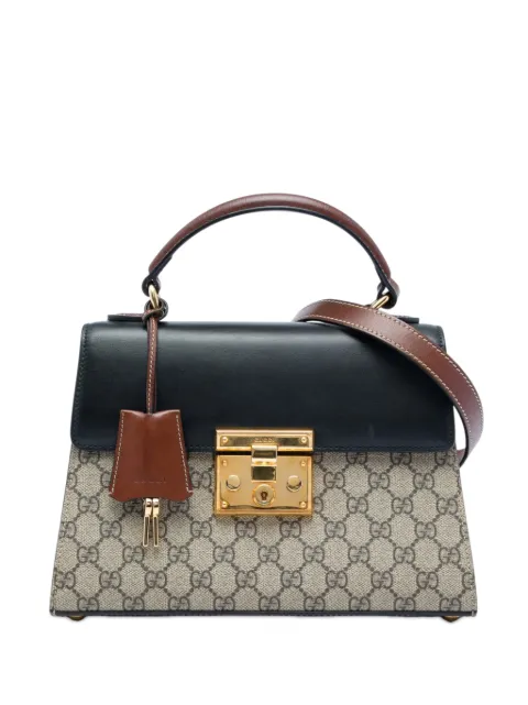 Gucci Pre-Owned 2016-2026 Small GG Supreme Padlock satchel Neutrals 4SR2S6OLRJU5BHQM