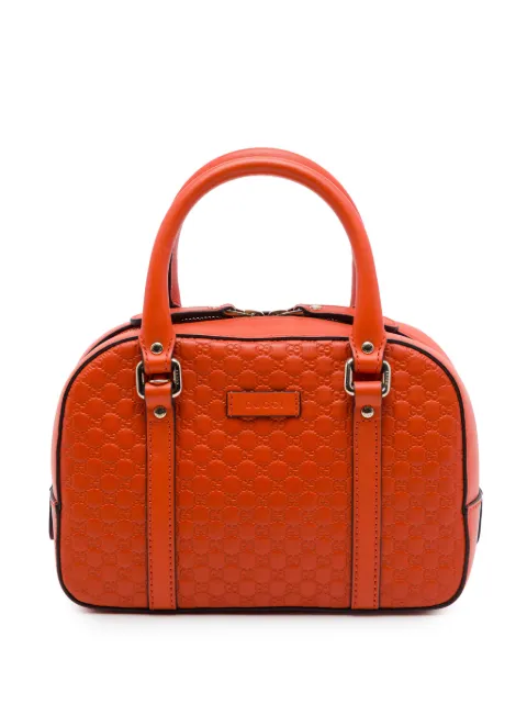 Gucci Pre-Owned 2016-2026 Small Microguccissima Bree satchel Orange IIUUXQSAQT8WEYZK